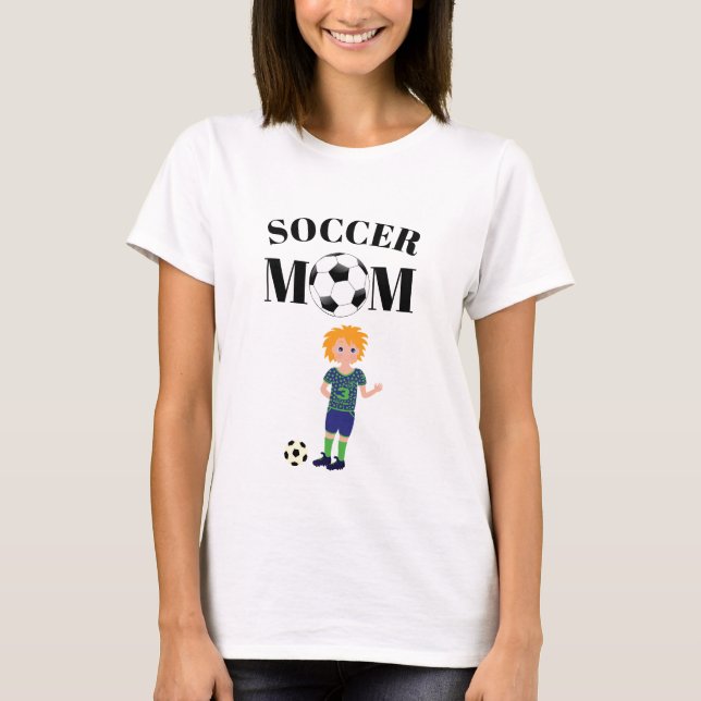 T-shirt Maman de football (Devant)