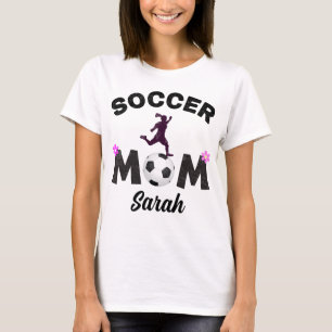 T-shirt Maman de football