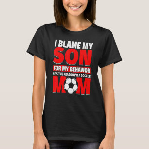 T-shirt Maman De Football Avec Son Fils Qui Joue Il La Rai