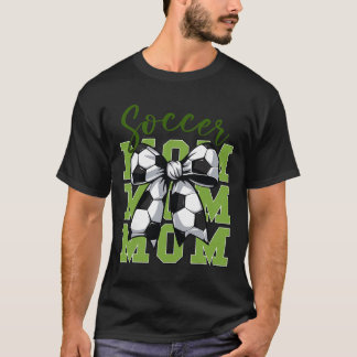 T-shirt Maman de footballeur jeunesse Coquette Nœud Mignon