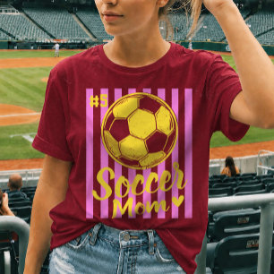 T-shirt Maman de footballeur personnalisée avec nom et num