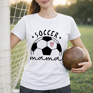 T-shirt Maman de footballeur simple au cœur minimaliste