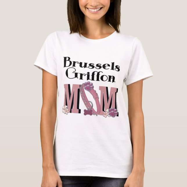 T-shirt MAMAN de griffon de Bruxelles (Devant)