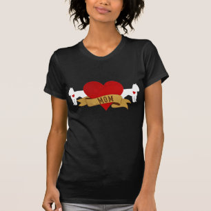 T-shirt Maman de griffon de Bruxelles [style de tatouage]