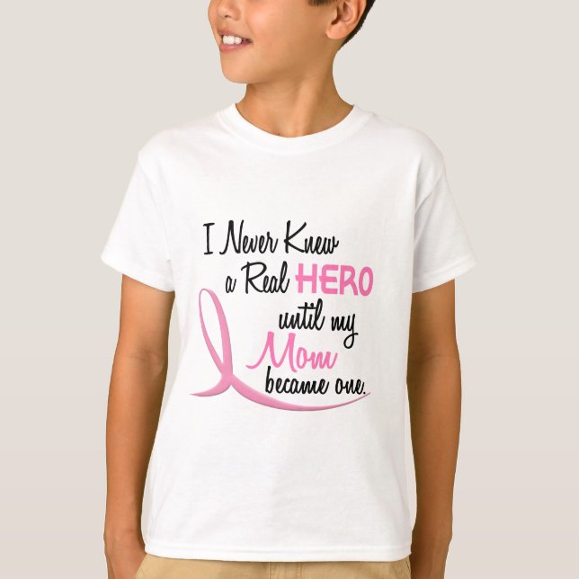 T-shirt MAMAN de héros de CANCER DU SEIN (Devant)