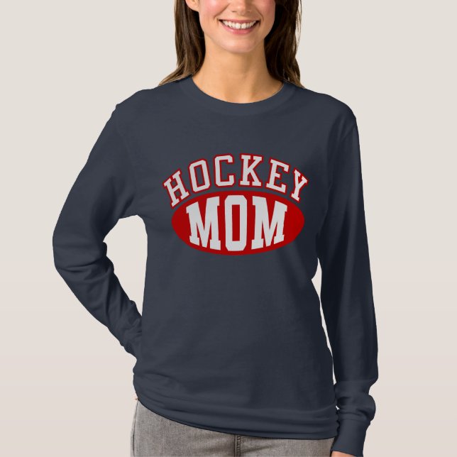 T-shirt maman de hockey (Devant)