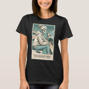 T-shirt Maman de hockey La carte de tarot de squelette de