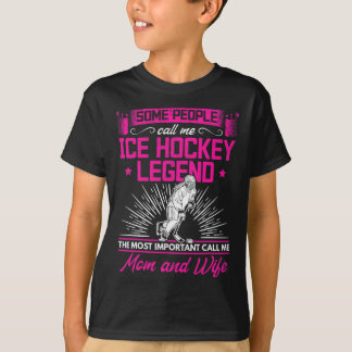 T-shirt Maman de hockey sur glace Joueur de hockey familia