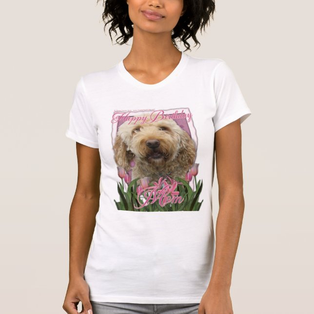 T-shirt Maman de joyeux anniversaire - Goldendoodle (Devant)