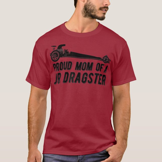 T-shirt Maman De Jr Dragster Drag Racing Mother (Devant)