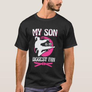 T-shirt Maman de karaté classique Mon fils est mon plus gr