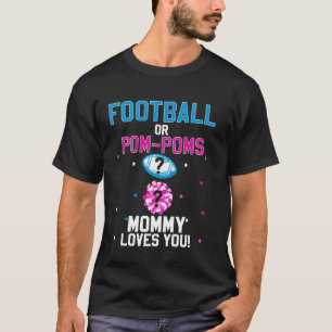 T-shirt Maman de la cheerleader de football ou de Pom Poms