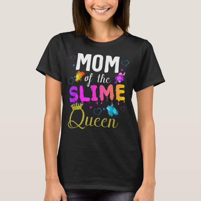 T-shirt maman de la couronne de la reine mince Anniversair (Devant)