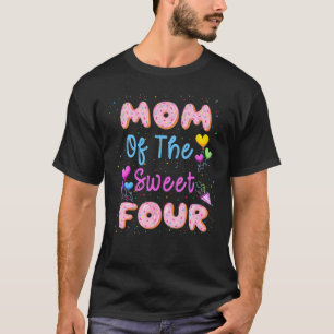 T-shirt Maman De La Douce Quatre 4ème Donut Fête Anniversa