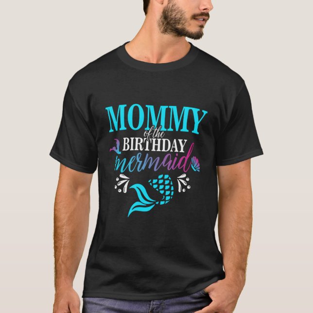 T-shirt Maman De La Famille Sirène (Devant)