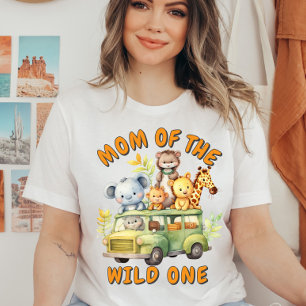 T-shirt Maman de la fête d'anniversaire des animaux de saf
