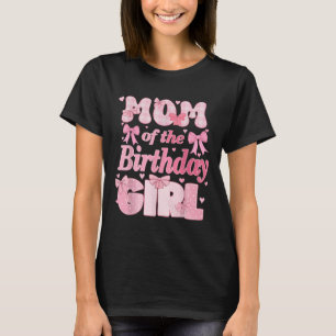 T-shirt Maman De La Fille Anniversaire Famille Rose Coquet