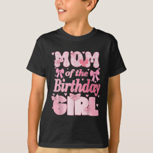 T-shirt Maman De La Fille Anniversaire Famille Rose Coquet