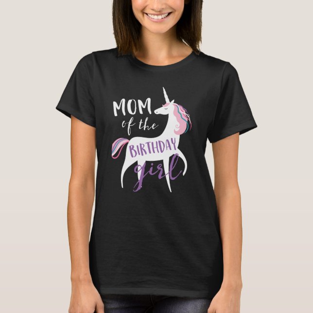 T-shirt Maman de la fille d'anniversaire (Devant)