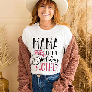 T-shirt Maman de la fille d'anniversaire Custom Matching f