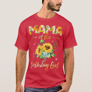 T-shirt Maman de la fille d'anniversaire Design Tournesol 