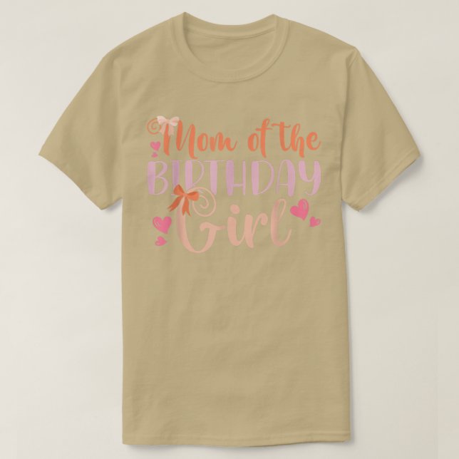 T-shirt Maman de la fille d'anniversaire Enfants Famille P (Design devant)