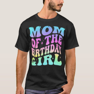 T-shirt Maman de la fille d'anniversaire Groovy Tie Dye Po