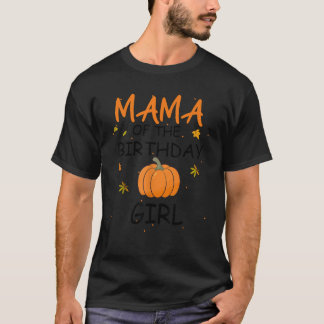 T-shirt Maman de la fille fêtée Citrouille 1er anniversair