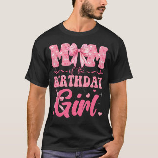 T-shirt Maman de la fille qui fête son anniversaire, famil