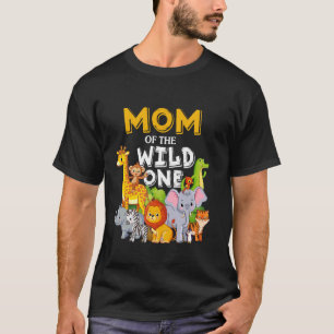 T-shirt Maman de la jungle safari d'anniversaire Zoo Wild