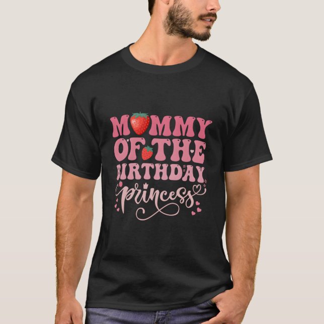 T-shirt Maman De La Princesse Douce Anniversaire Strawberr (Devant)