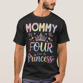 T-shirt Maman De La Princesse Pour Toujours 4 Ans