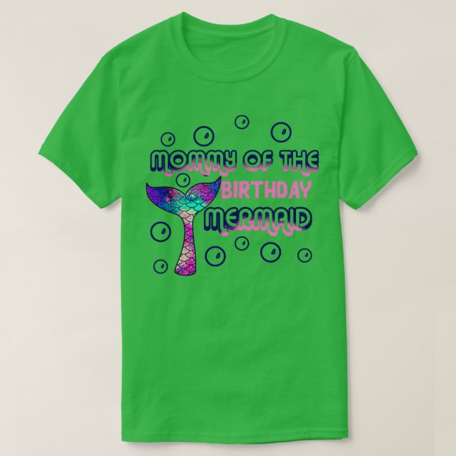 T-shirt Maman de la sirène d'anniversaire 28 (Design devant)