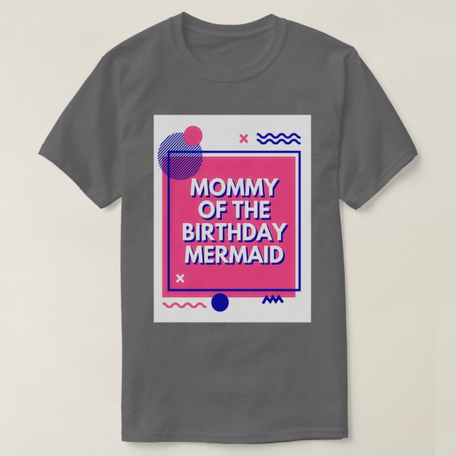 T-shirt Maman De La Sirène D'Anniversaire 38 (Design devant)