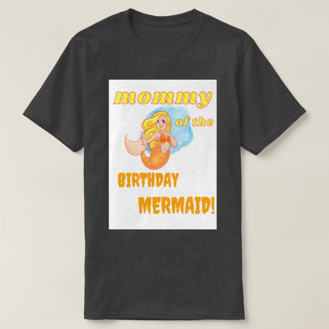 T-shirt Maman De La Sirène D'Anniversaire 5 (Design devant)