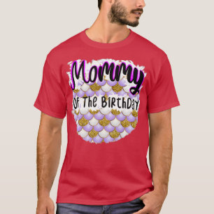 T-shirt Maman de la sirène d'anniversaire pour v4