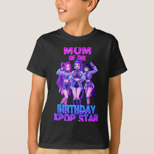 T-shirt Maman de la star k-pop fille d'anniversaire pop co