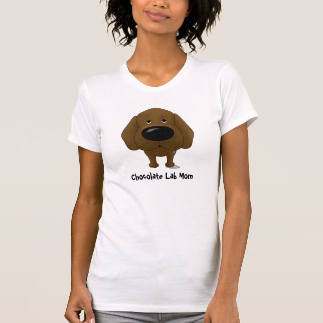 T-shirt Maman de Labrador de chocolat (Devant)