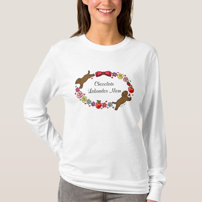 T-shirt MAMAN de LABRADOR (laboratoire de chocolat) (Devant)
