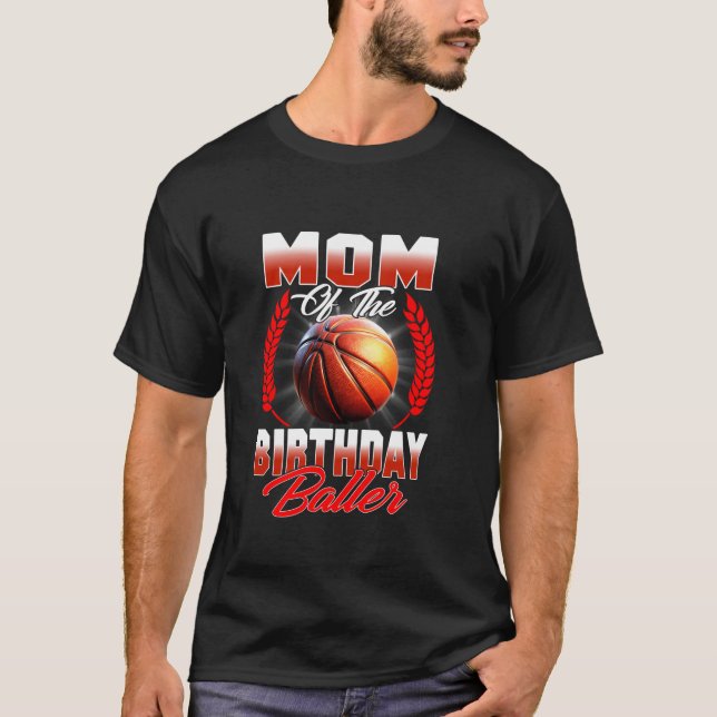 T-shirt Maman De L'Anniversaire Boy Basketball Anniversair (Devant)