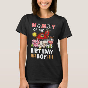 T-shirt Maman De L'Anniversaire Boy Farming Barnyard Birth
