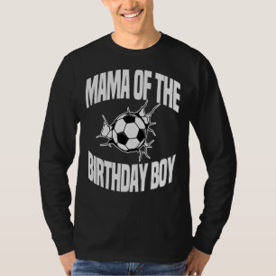 T-shirt Maman De L'Anniversaire Boy Soccer Ball Team Anniv
