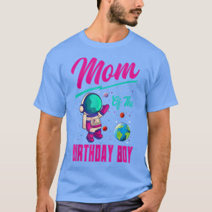 T-shirt Maman De L'Anniversaire Boy Space Party Planet Ast