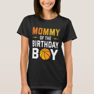 T-shirt Maman De L'Anniversaire Bysketbyll Joueur Garçon H