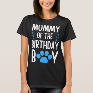 T-shirt Maman De L'Anniversaire Chien Chien Paw Anniversai