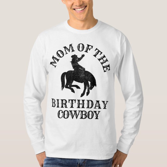 T-shirt Maman de l'Anniversaire Cowboy - Western Rodeo Par (Devant)