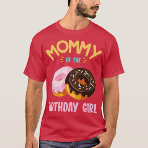T-shirt Maman De L'Anniversaire Donut Fille Fille Fille Fi