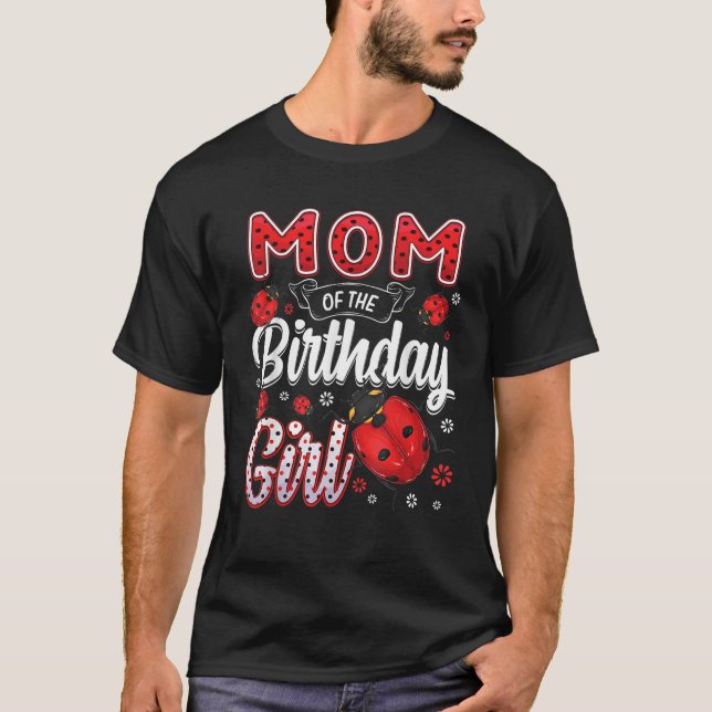 T-shirt Maman De L'Anniversaire Famille Ladybug Anniversai (Devant)