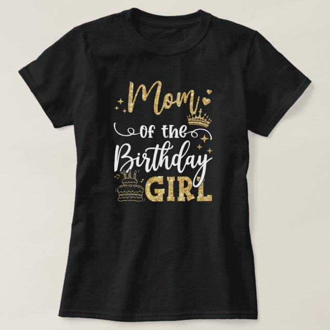 T-shirt Maman De L'Anniversaire Fille Anniversaire Famille (Design devant)