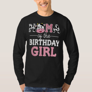 T-shirt Maman de l'anniversaire fille Chemise ferme vache